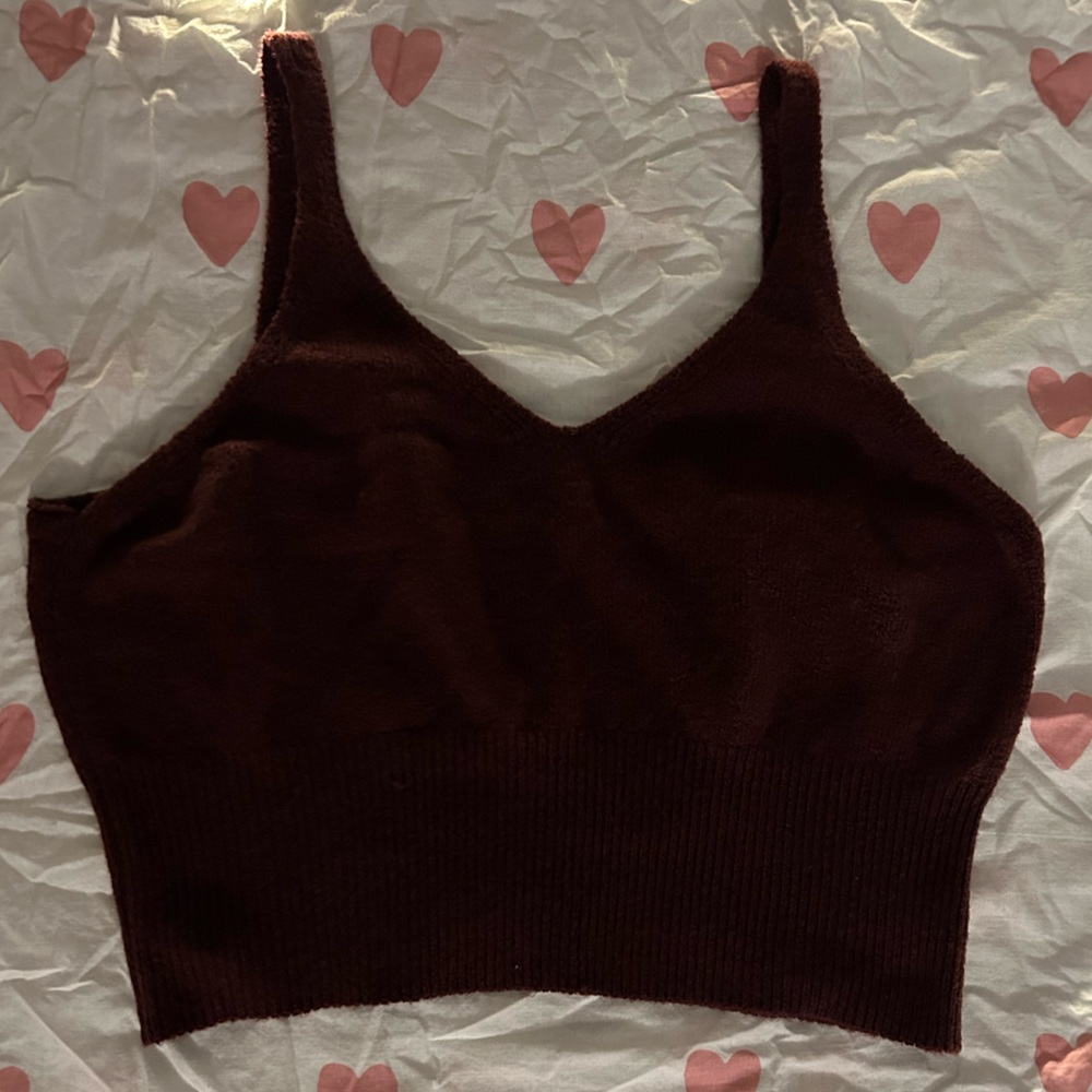 Burgundy crop top